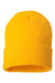 Sportsman Hats SP12 Unisex Solid Cuffed Beanie Gold Flat Front