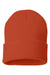 Sportsman Hats SP12 Unisex Solid Cuffed Beanie Orange Flat Front