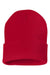 Sportsman Hats SP12 Unisex Solid Cuffed Beanie Red Flat Front