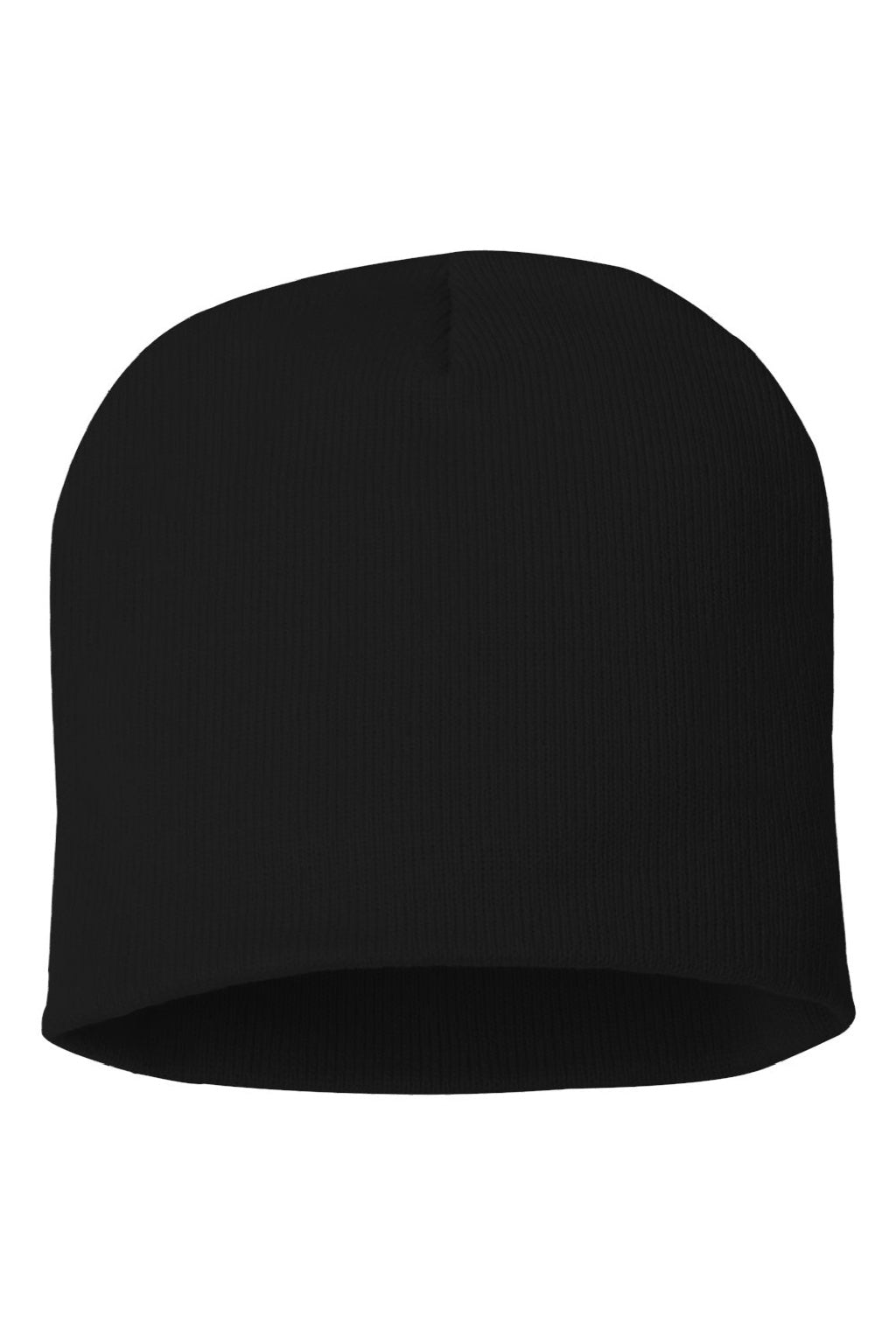 Sportsman Hats SP08 Unisex Beanie Black Flat Front