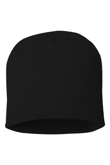 Sportsman Hats SP08 Unisex Beanie Black Flat Front