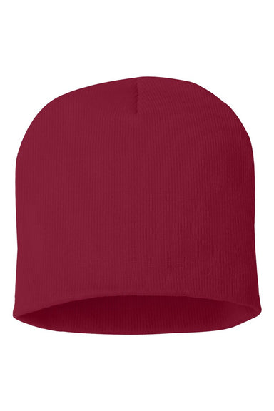 Sportsman Hats SP08 Unisex Beanie Cardinal Red Flat Front