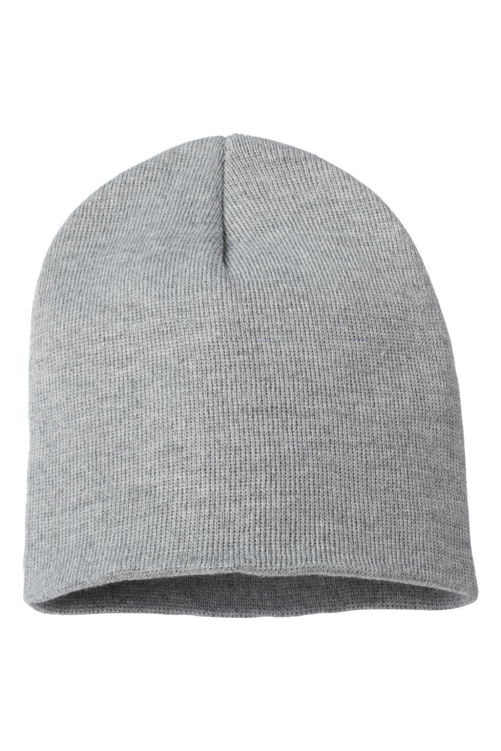 Sportsman Hats SP08 Unisex Beanie Heather Grey Flat Front