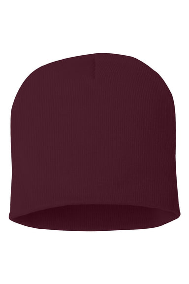 Sportsman Hats SP08 Unisex Beanie Maroon Flat Front