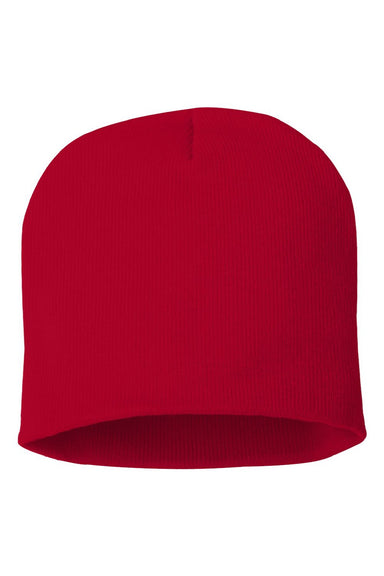Sportsman Hats SP08 Unisex Beanie Red Flat Front