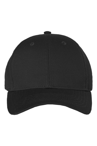 Sportsman Hats 2260 Mens Twill Adjustable Hat Black Flat Front