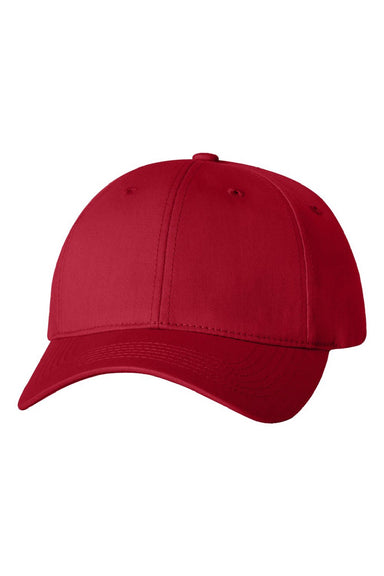 Sportsman Hats 2260 Mens Twill Adjustable Hat Red Flat Front