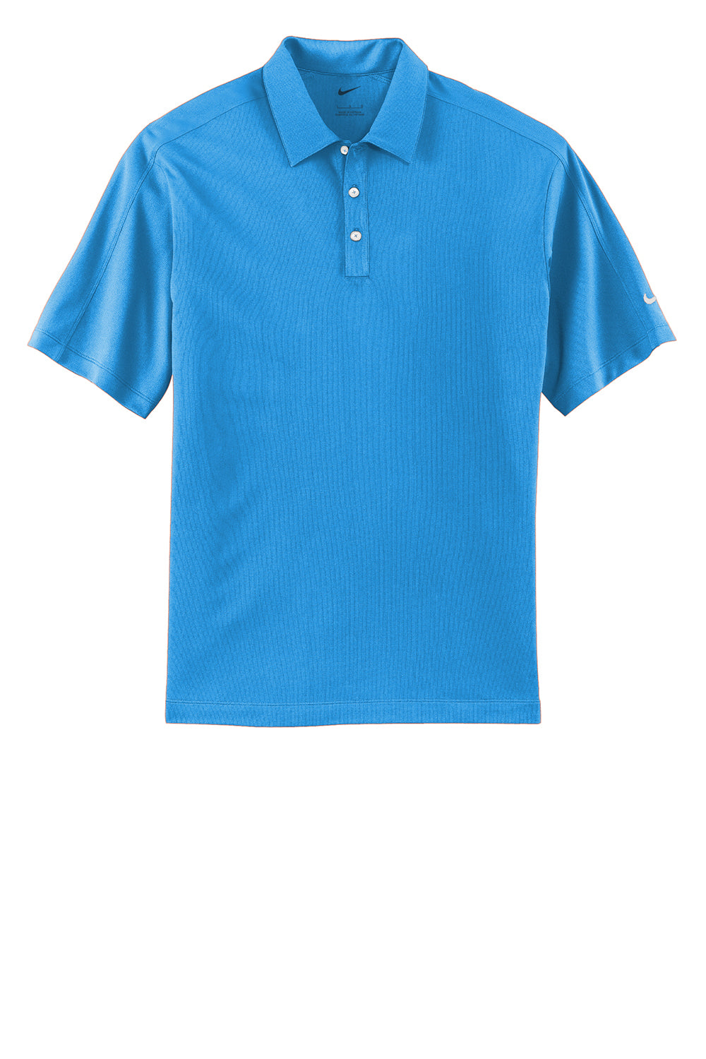 Nike 266998 Mens Tech Sport Dri-Fit Moisture Wicking Short Sleeve Polo Shirt Pacific Blue Flat Front
