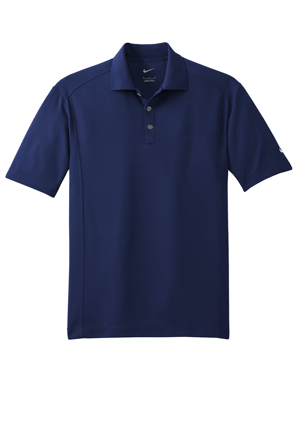 Nike 267020 Mens Classic Dri-Fit Moisture Wicking Short Sleeve Polo Shirt Midnight Navy Blue Flat Front