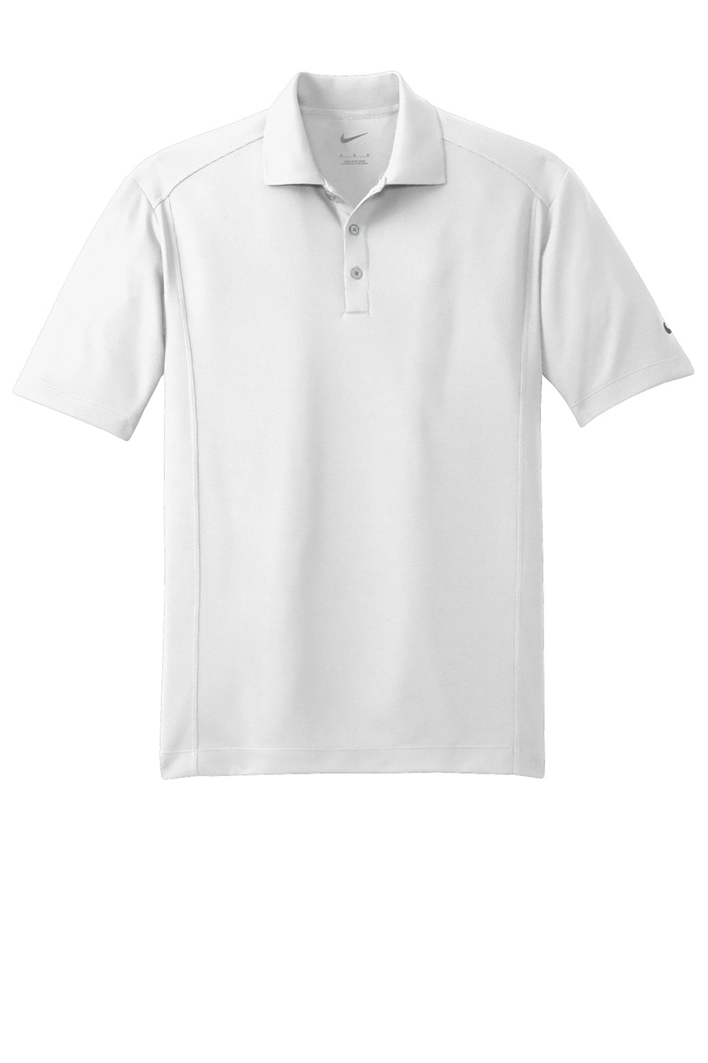 Nike 267020 Mens Classic Dri-Fit Moisture Wicking Short Sleeve Polo Shirt White Flat Front