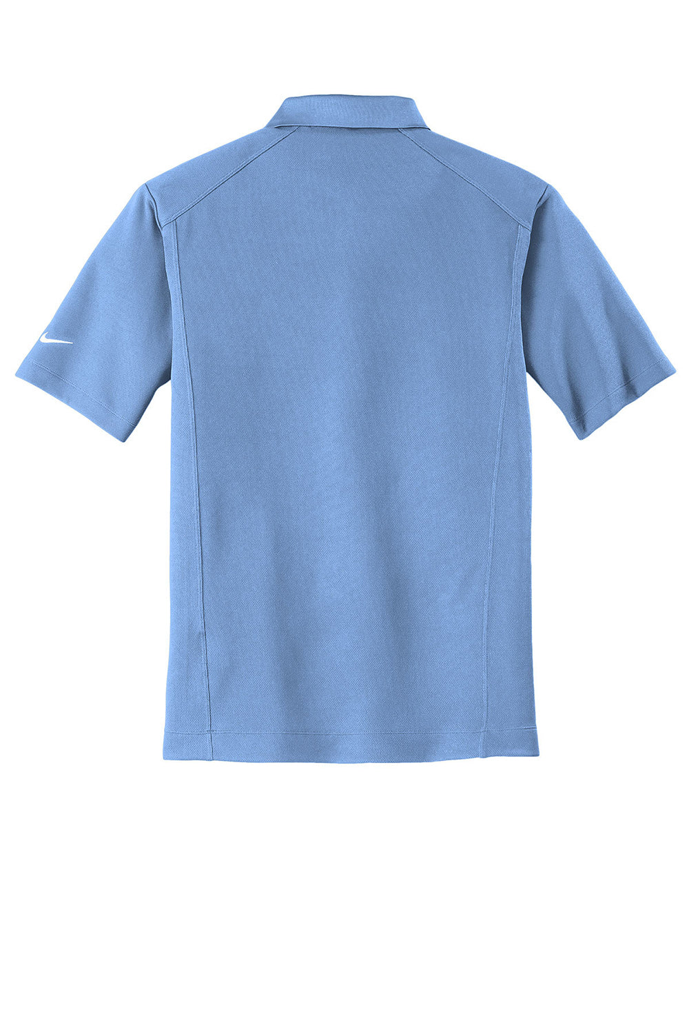 Nike 267020 Mens Classic Dri-Fit Moisture Wicking Short Sleeve Polo Shirt Light Blue Flat Back