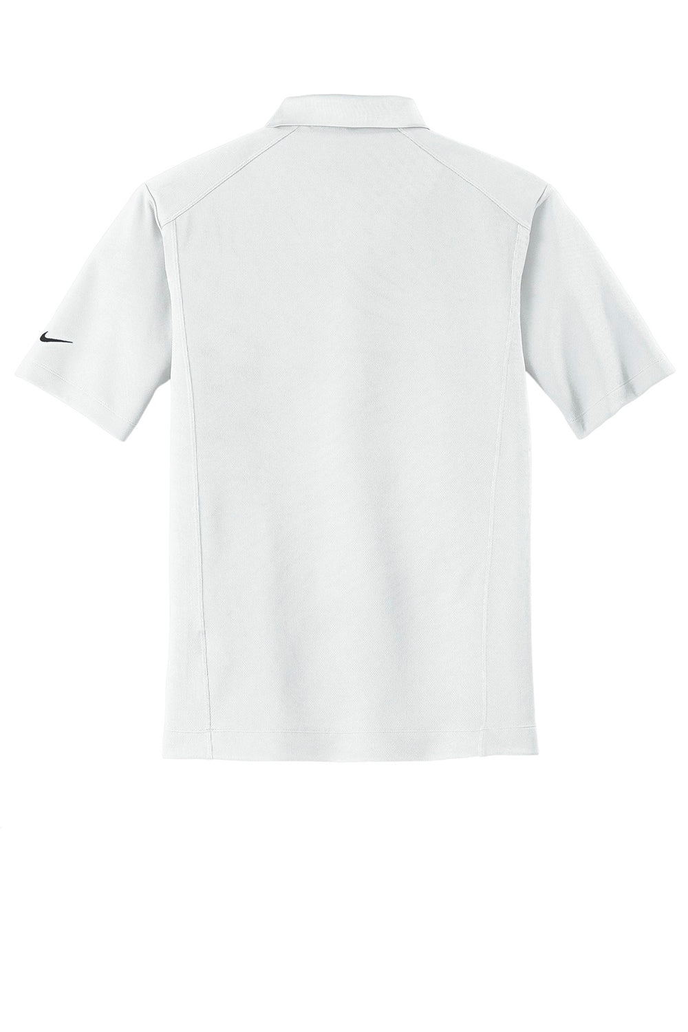 Nike 267020 Mens Classic Dri-Fit Moisture Wicking Short Sleeve Polo Shirt White Flat Back