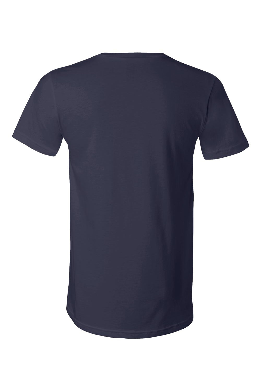 Bella + Canvas BC3005/3005/3655C Mens Jersey Short Sleeve V-Neck T-Shirt Navy Blue Flat Back