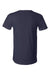Bella + Canvas BC3005/3005 Mens Jersey Short Sleeve V-Neck T-Shirt Navy Blue Flat Back