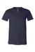 Bella + Canvas BC3005/3005 Mens Jersey Short Sleeve V-Neck T-Shirt Navy Blue Flat Front
