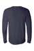 Bella + Canvas BC3501/3501 Mens Jersey Long Sleeve Crewneck T-Shirt Navy Blue Flat Back