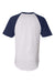 Augusta Sportswear 423 Mens Short Sleeve Crewneck T-Shirt White/Navy Blue Model Flat Back