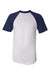 Augusta Sportswear 423 Mens Short Sleeve Crewneck T-Shirt White/Navy Blue Model Flat Front
