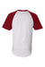 Augusta Sportswear 423 Mens Short Sleeve Crewneck T-Shirt White/Red Model Flat Back