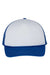 Valucap Hats VC700 Mens Foam Mesh Back Snapback Trucker Hat White/Royal Blue Flat Front
