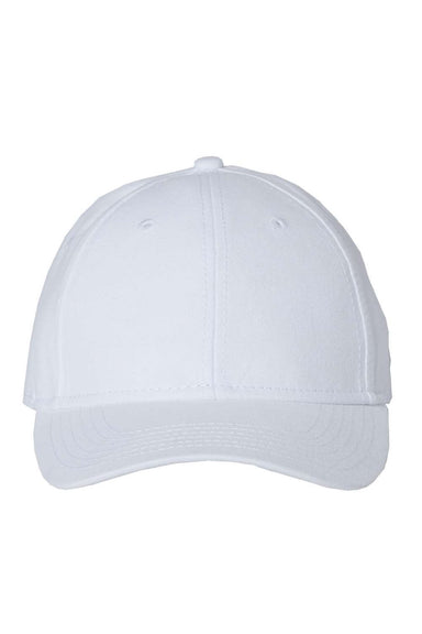 Valucap Hats AH30 Mens Structured Adjustable Hat White Flat Front