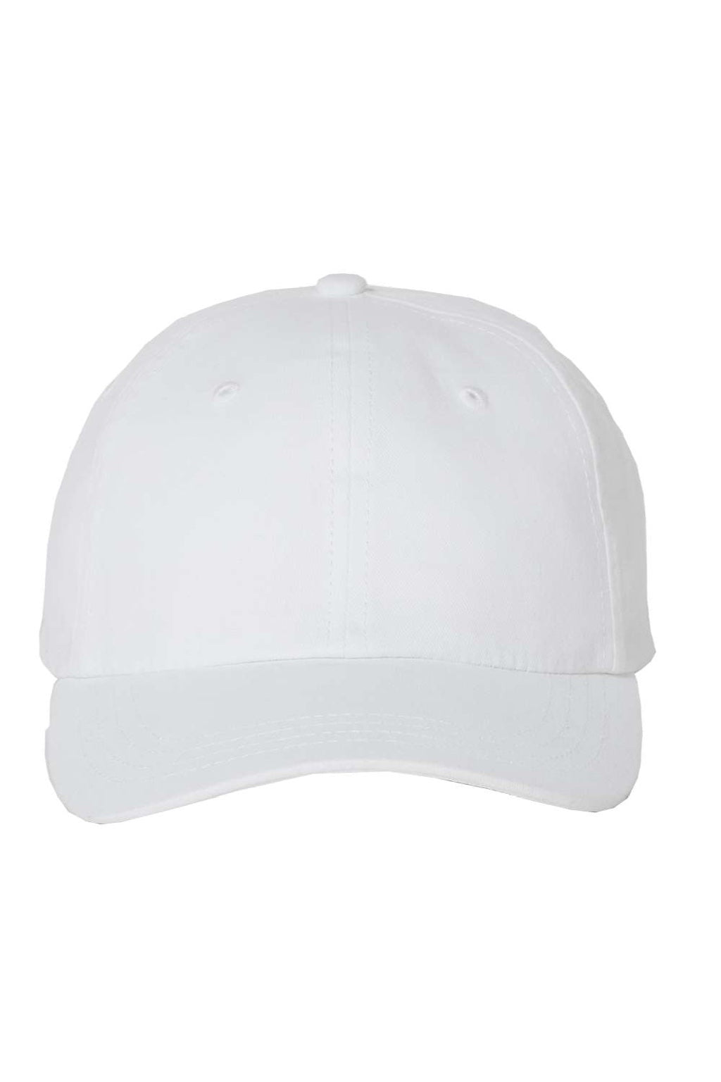 Valucap Hats 6440 Mens Econ Adjustable Hat White Flat Front