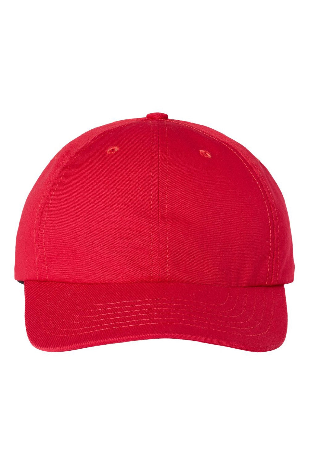 Classic Caps Hats USA200 Mens USA Made Adjustable Dad Hat Red Flat Front
