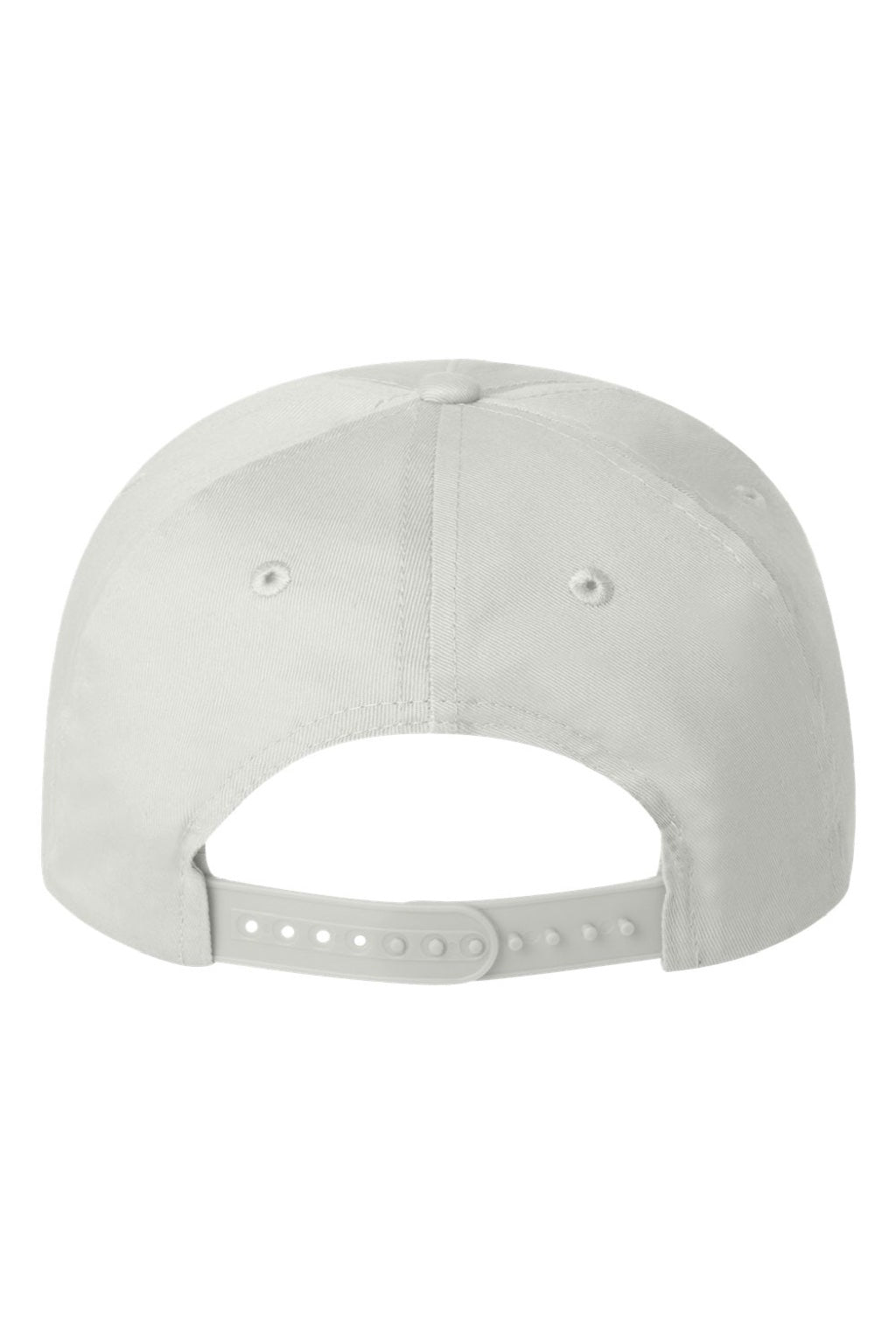 Valucap Hats 8869 Mens 5 Panel Twill Snapback Hat White Flat Back