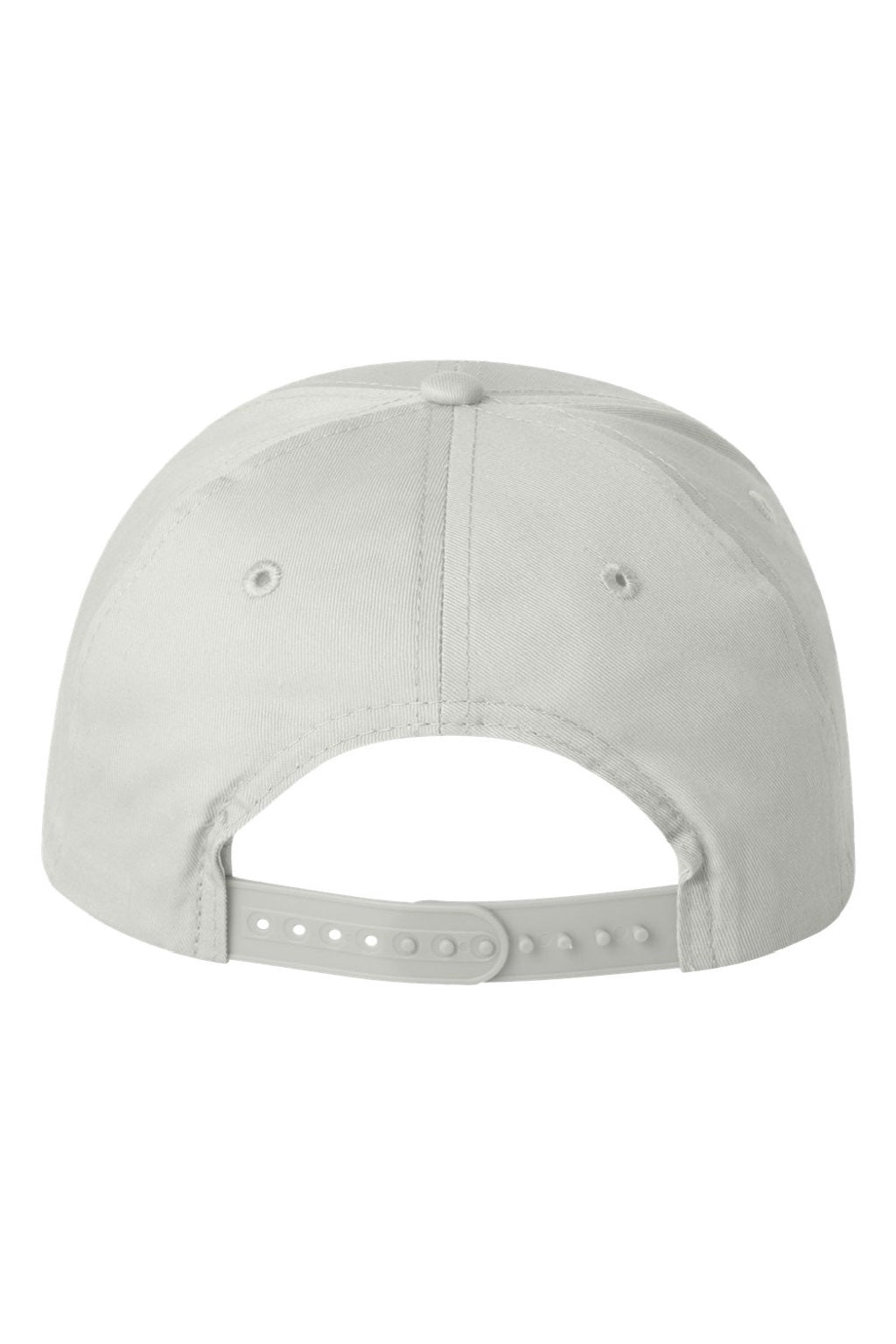 Valucap Hats VC100 Mens Twill Snapback Hat White Flat Back