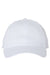 Valucap Hats VC200 Mens Brushed Twill Adjustable Hat White Flat Front