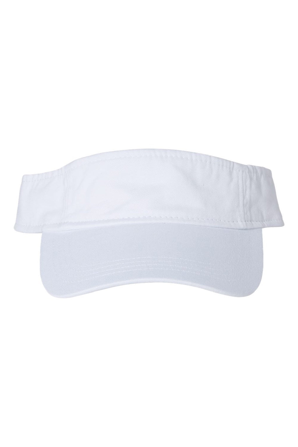 Valucap Hats VC500 Mens Bio-Washed Adjustable Visor White Flat Front