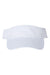 Valucap Hats VC500 Mens Bio-Washed Adjustable Visor White Flat Front