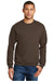 Jerzees 562M/562MR Mens NuBlend Fleece Crewneck Sweatshirt Chocolate Brown Model Front