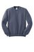 Jerzees 562M/562MR Mens NuBlend Fleece Crewneck Sweatshirt Vintage Heather Navy Blue Flat Front