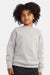 Hanes P360 Youth Ecosmart Crewneck Sweatshirt Ash Grey Model Front