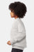 Hanes P360 Youth Ecosmart Crewneck Sweatshirt Ash Grey Model Side