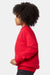 Hanes P360 Youth Ecosmart Crewneck Sweatshirt Deep Red Model Side