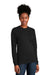 Next Level NL6211 Mens CVC Long Sleeve Crewneck T-Shirt Black Model Front