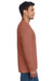 Next Level NL6211/6211 Mens CVC Long Sleeve Crewneck T-Shirt Heather Redwood Model Side