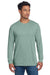 Next Level NL6211/6211 Mens CVC Long Sleeve Crewneck T-Shirt Heather Seafoam Green Model Front