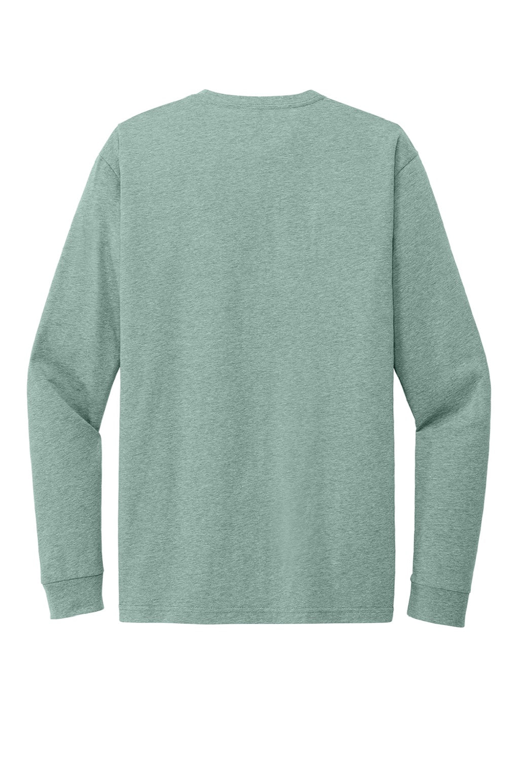 Next Level NL6211/6211 Mens CVC Long Sleeve Crewneck T-Shirt Heather Seafoam Green Flat Back