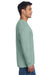 Next Level NL6211/6211 Mens CVC Long Sleeve Crewneck T-Shirt Heather Seafoam Green Model Side