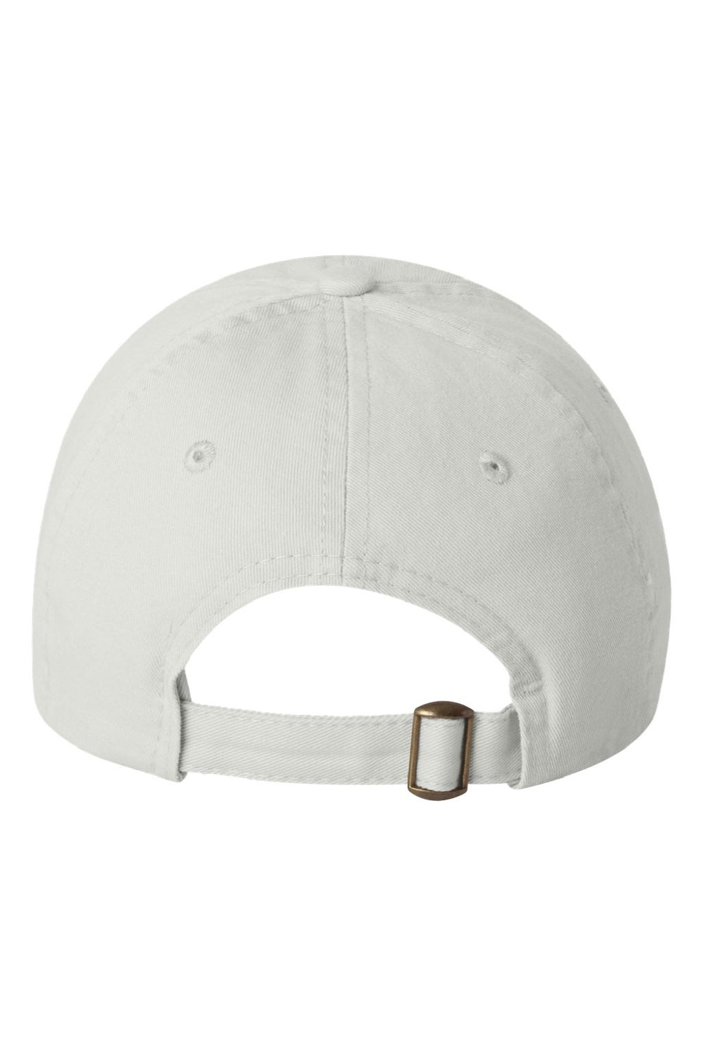 Valucap Hats VC300Y Mens Small Fit Bio-Washed Adjustable Dad Hat White Flat Back