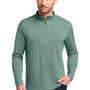 TravisMathew Mens Coto Performance Wrinkle Resistant 1/4 Zip Sweatshirt - Heather Beryl Green - Coming Soon