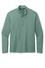 TravisMathew TM1MY397 Mens Coto Performance Wrinkle Resistant 1/4 Zip Sweatshirt Heather Beryl Green Flat Front