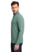 TravisMathew TM1MY397 Mens Coto Performance Wrinkle Resistant 1/4 Zip Sweatshirt Heather Beryl Green Model Side