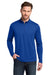 TravisMathew TM1MY397 Mens Coto Performance Wrinkle Resistant 1/4 Zip Sweatshirt Royal Blue Model Front