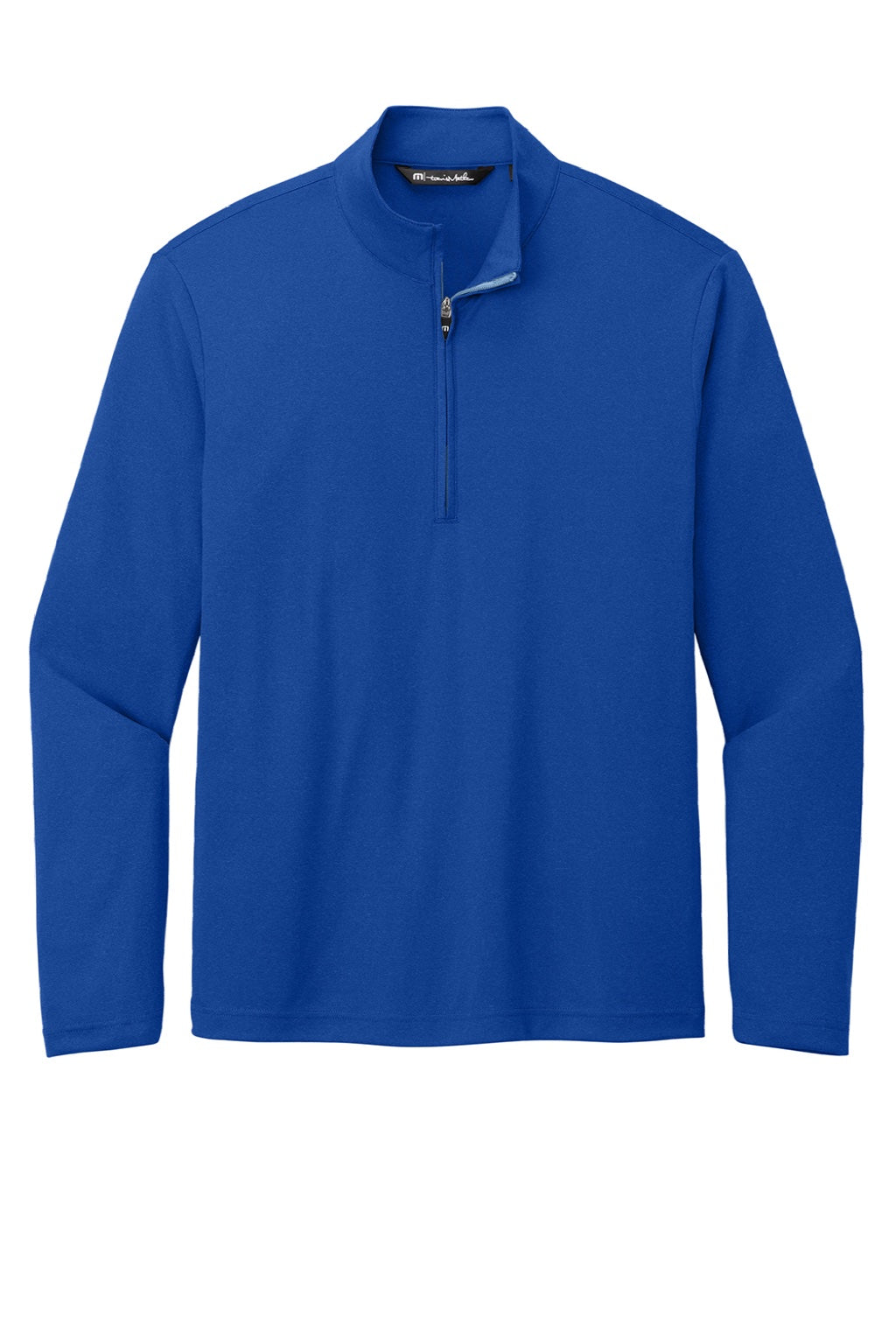 TravisMathew TM1MY397 Mens Coto Performance Wrinkle Resistant 1/4 Zip Sweatshirt Royal Blue Flat Front