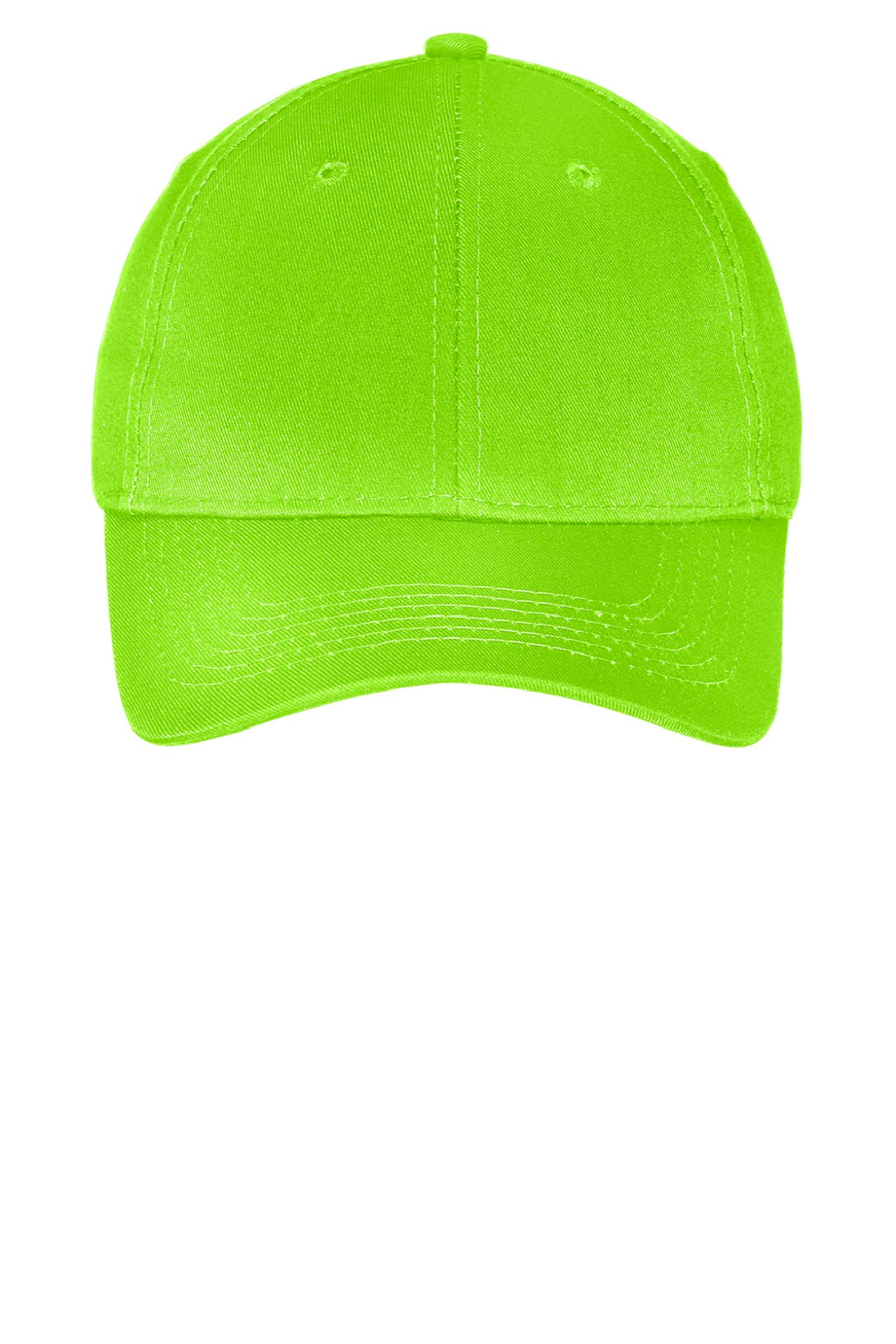 Port & Company Hats YCP80 Youth Twill Adjustable Hat Lime Green Flat Front