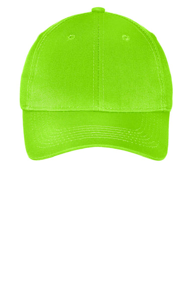 Port & Company Hats YCP80 Youth Twill Adjustable Hat Lime Green Flat Front